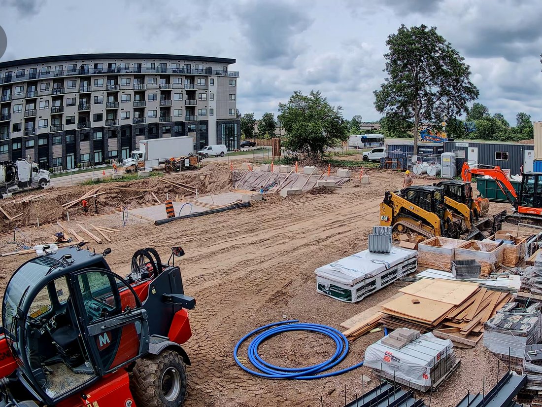 UniFi Protect live camera view of a London Ontario construction site monitored by London Tech Solutions